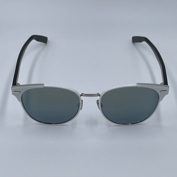 DIOR HOMME Dior0206S - Silver & White Round Frame Sunglasses - Picture 1 of 11